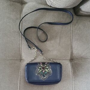 Brighton Navy Embellished Women's Crossbody/Shoulder Purse